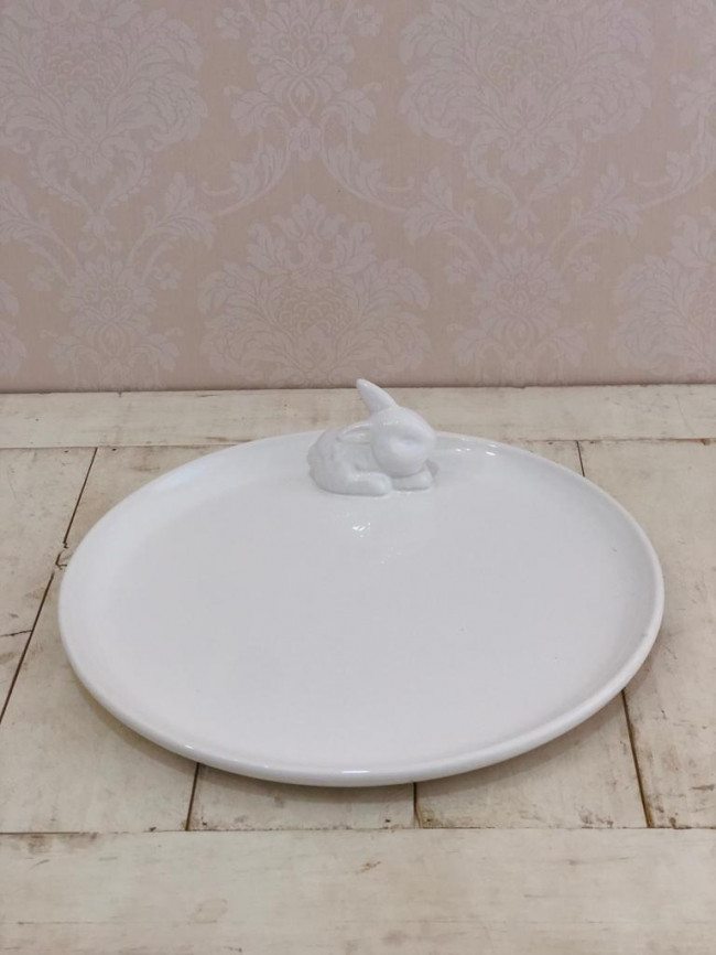 Bandeja Doce Coelho Branca - D31 x A2,5