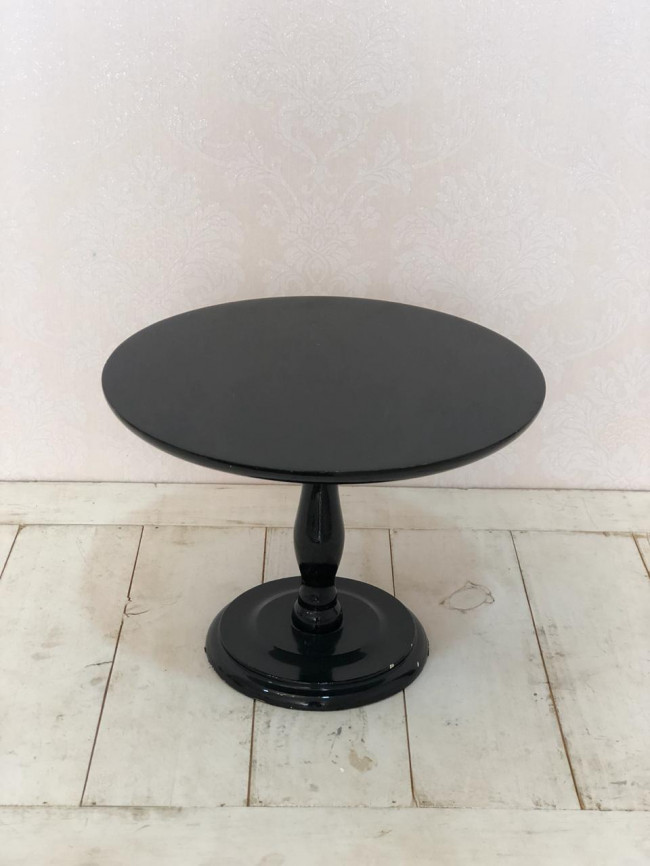 Suporte Doce Alto Laqueado Red. Preto - D 28,5 x A 21