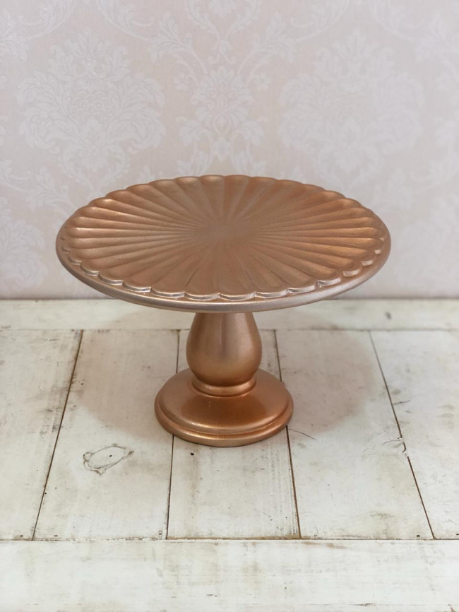 Suporte Doce Médio Frisado Red. Rose Gold - D28 x A17