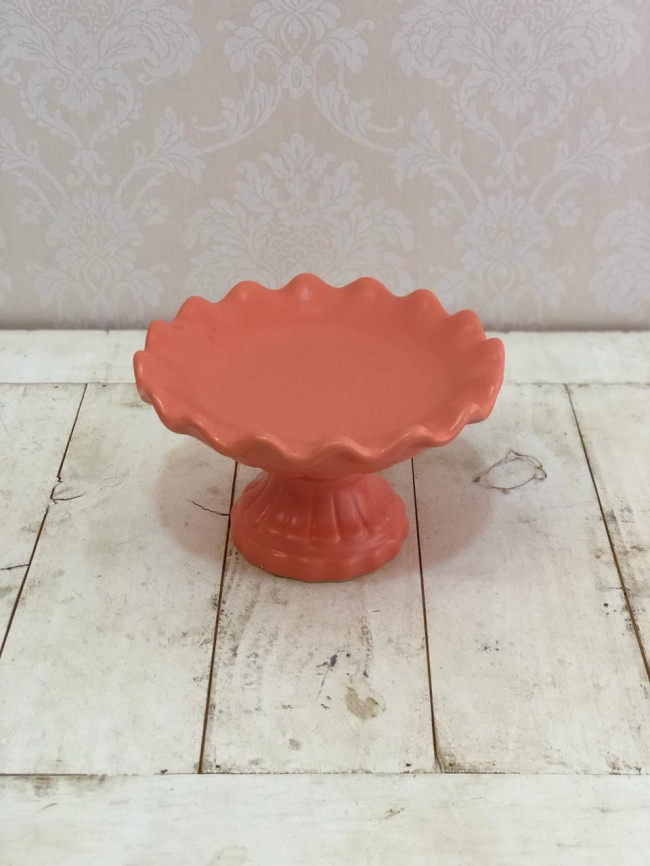 Suporte Doce Babado Pequeno Red. Coral - D18 x A11