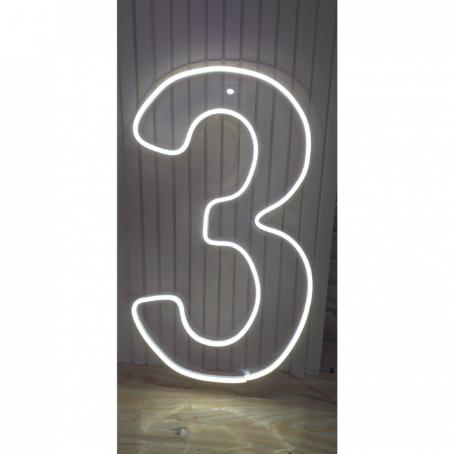 NÚMERO LED BRANCO FRIO 60x35 - 3
