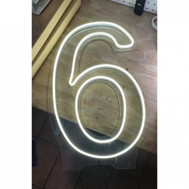 NÚMERO LED BRANCO FRIO 60x35 - 6