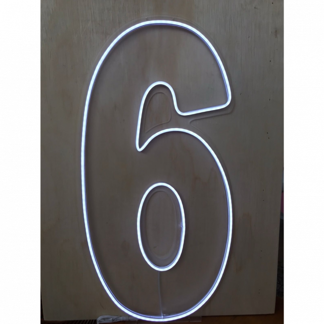 Número 6 led