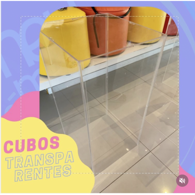 cubo de acrílico pequeno P