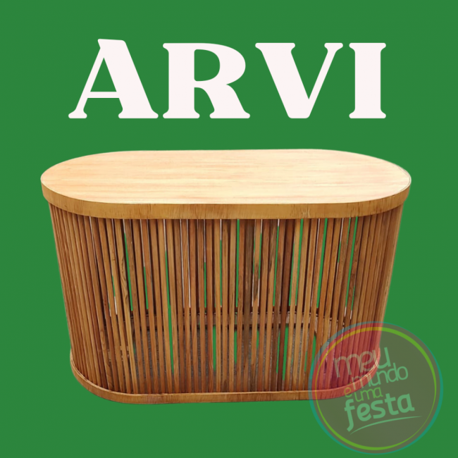 Mesa arvi oval rústica