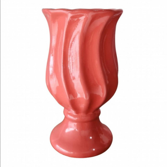 Vaso campestre coral (Torcido) 20cm