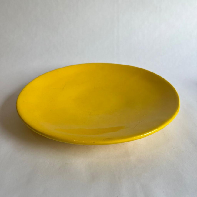 Prato Louça redondo amarelo G