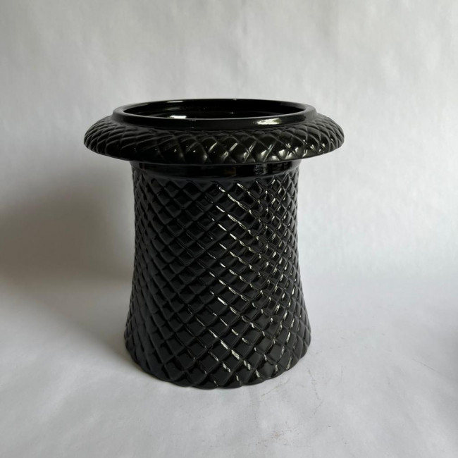 Vaso cartola louça preto