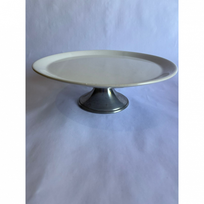 Suporte louça alto branco pé inox