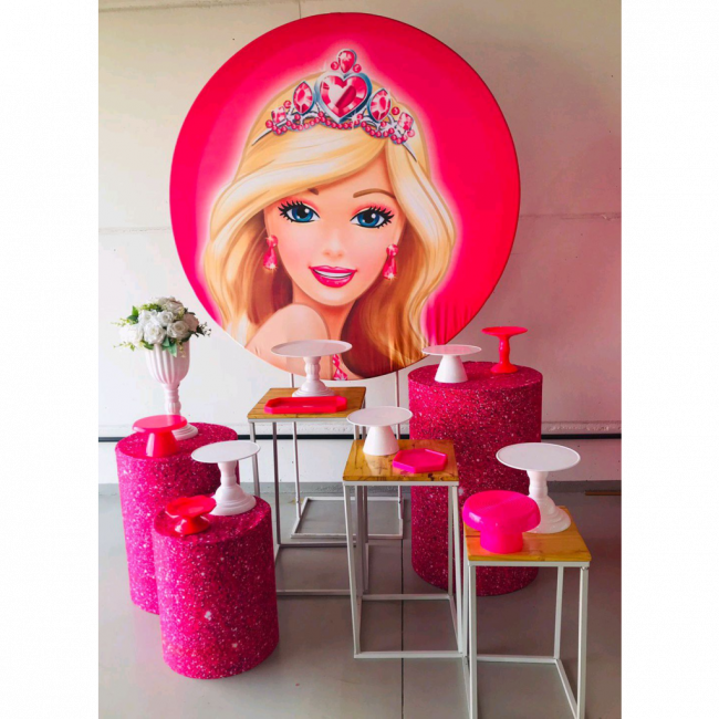 KIT BARBIE C/ CILINDRO E TRIO DE MESA FERRO