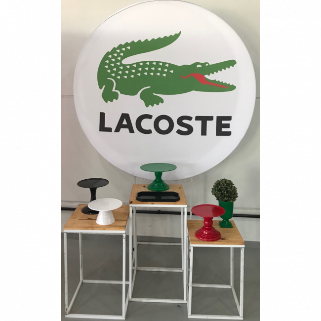 KIT LACOSTE C/ TRIO DE MESA FERRO