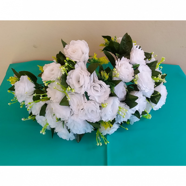 BUQUÊ ARTIFICIAL BRANCO CHING COM 36 FLORES