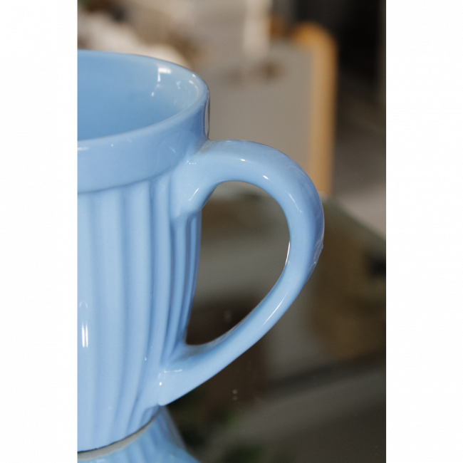 CANECA DECORATIVA PORCELANA AZUL BEBÊ