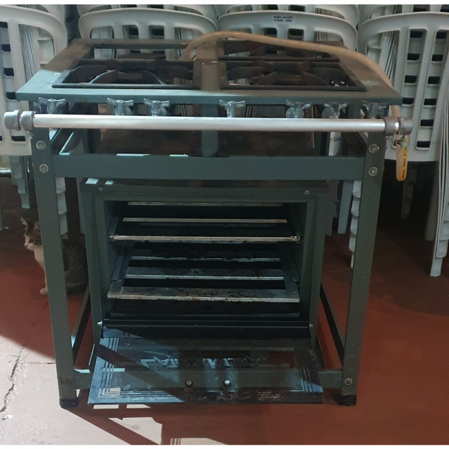 FOGÃO INDUSTRIAL COM FORNO 90 LITROS