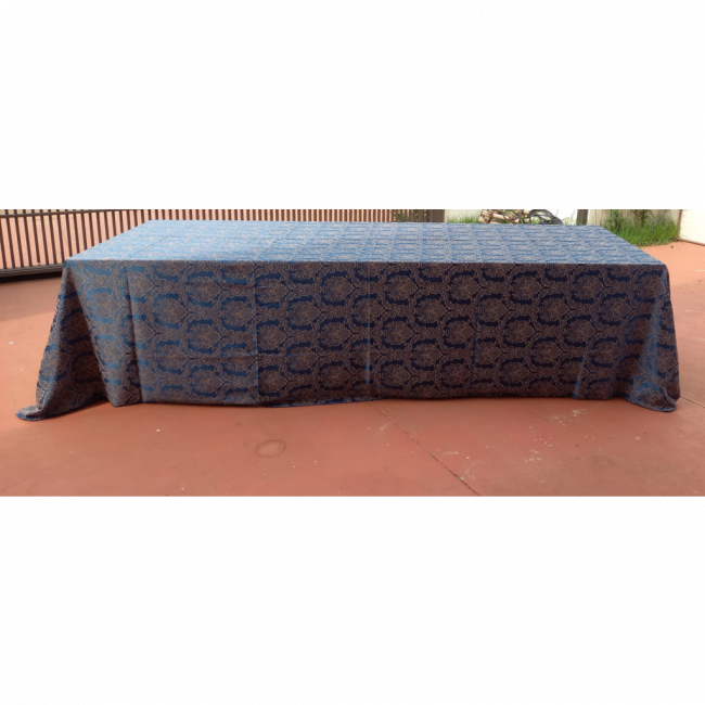 FORRO BUFFET JACQUARD AZUL C/ DOURADO