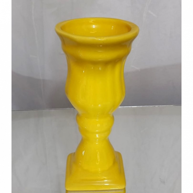 VASO DE PORCELANA AMARELO