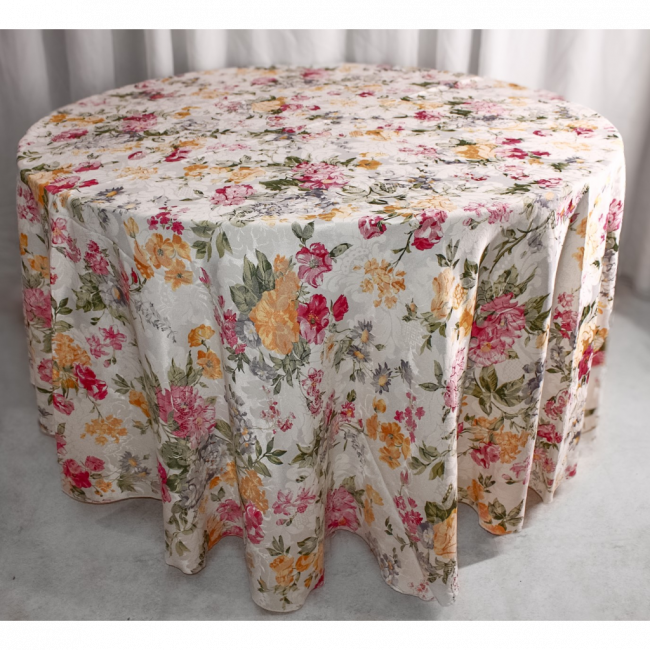 TOALHA LONGA JACQUARD FLORAL AMARELO