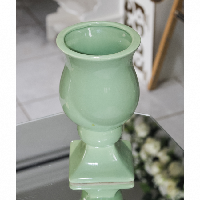 VASO COLONIAL PORCELANA VERDE CANDY PEQUENO