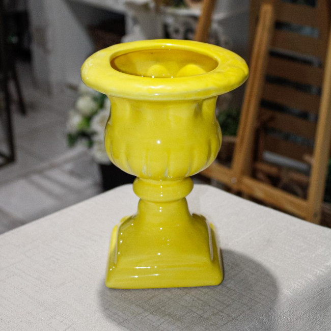 VASO GREGO PORCELANA AMARELO