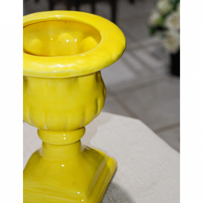 VASO GREGO PORCELANA AMARELO