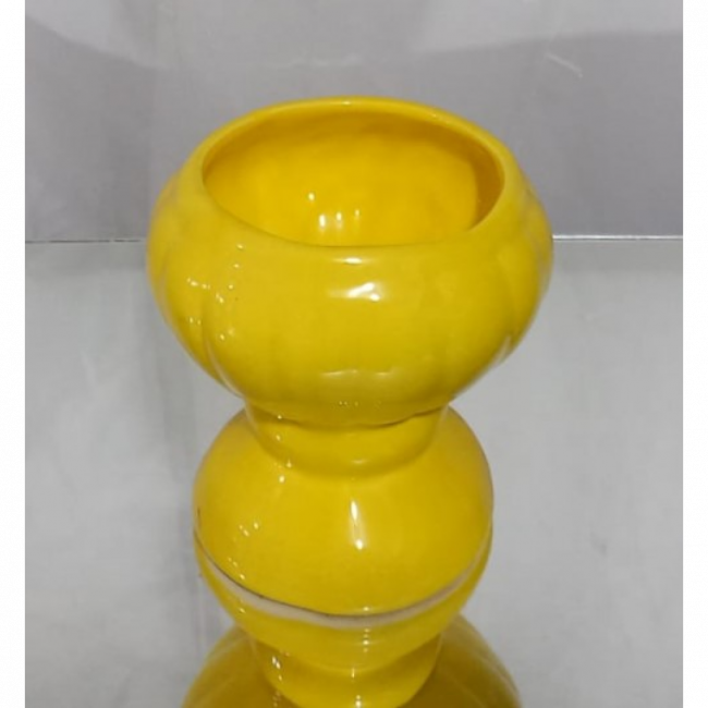 VASO REDONDO DE PORCELANA AMARELO