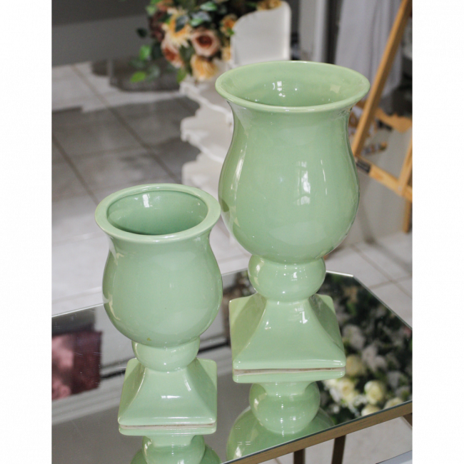 VASO COLONIAL PORCELANA VERDE CANDY GRANDE