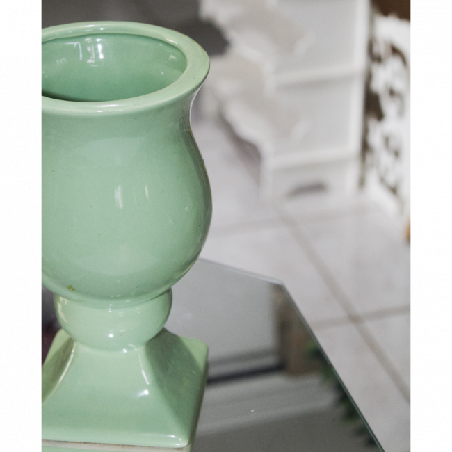 VASO COLONIAL PORCELANA VERDE CANDY GRANDE