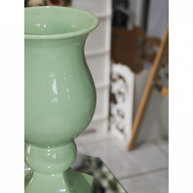 VASO COLONIAL PORCELANA VERDE CANDY PEQUENO