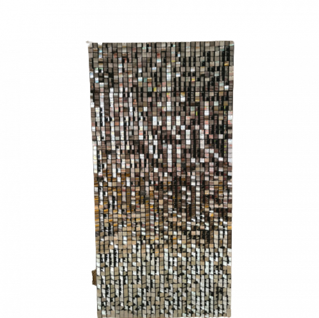 PAINEL DE LANTEJOULA PRATA 1.35x2