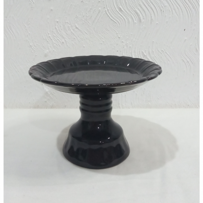 Boleira borda pétalas P preto