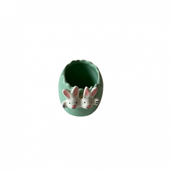 Ovo verde água coelho duplo