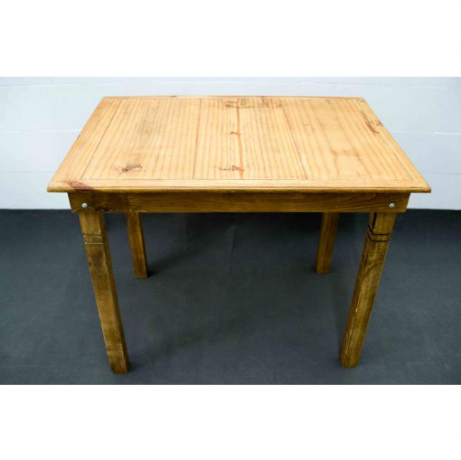 MESA RÚSTICA DE MADEIRA COM PÉS RETOS 1,00
