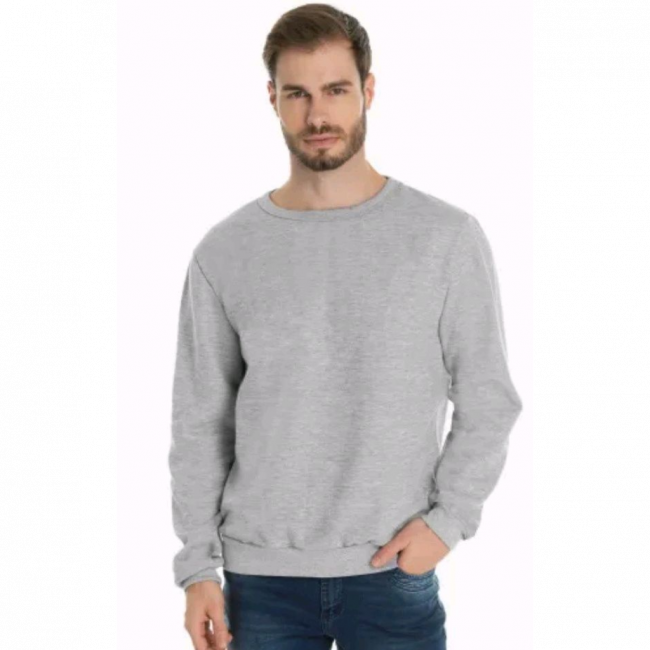Blusa moletom forrada cinza P/M