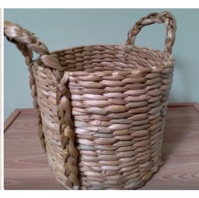 CESTO TABOA COM ALÇA M *  D: 30 CM    A: 36 CM