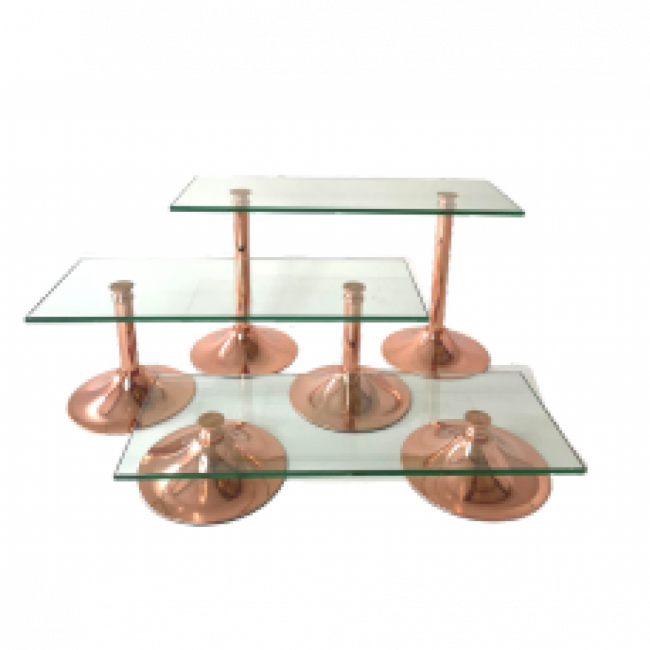 ESCADA VIDRO BASE COBRE G