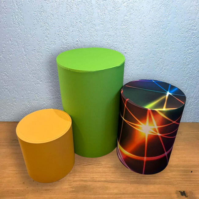 .Neon - Cilindro Amarelo P1 - 40cm (A) x 36cm (D) Cilindro com capa