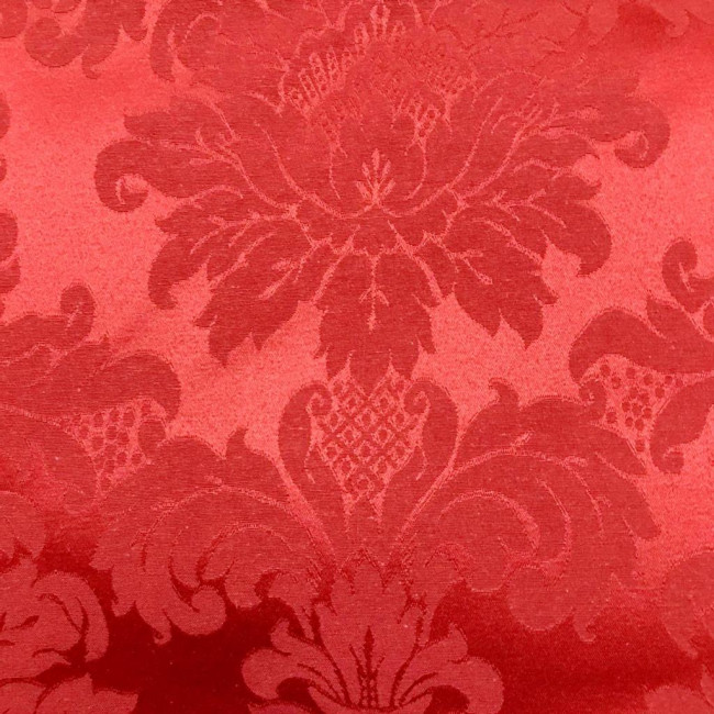 Tecido Jacquard Vermelho Medalhão 6m x 2,8m