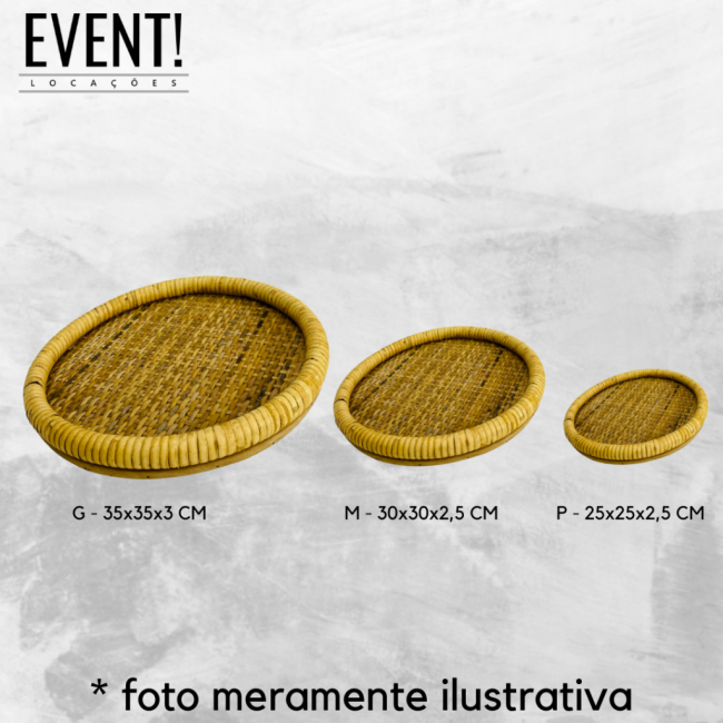 BANDEJA - RATTAN - M - 30 CM