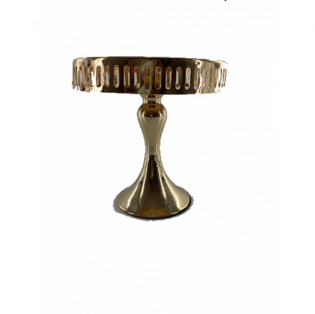 BANDEJA METAL LUXO DOURADA P