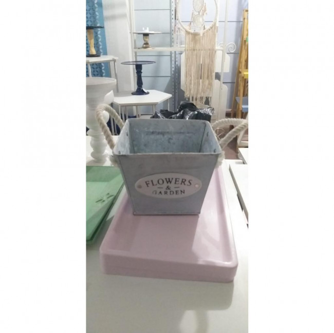 VASO GARDEN METAL QUADRADO M