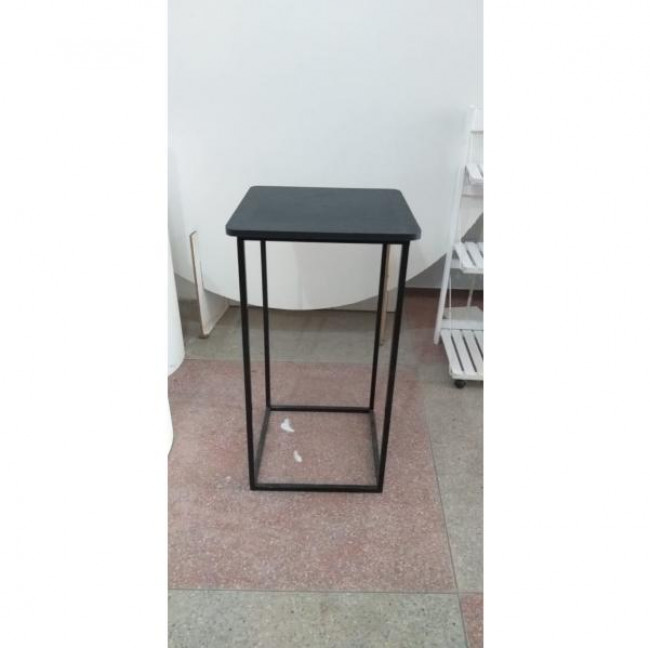 MESA ARAMADO PRETO M COM TAMPO PRETO LAQUEADO