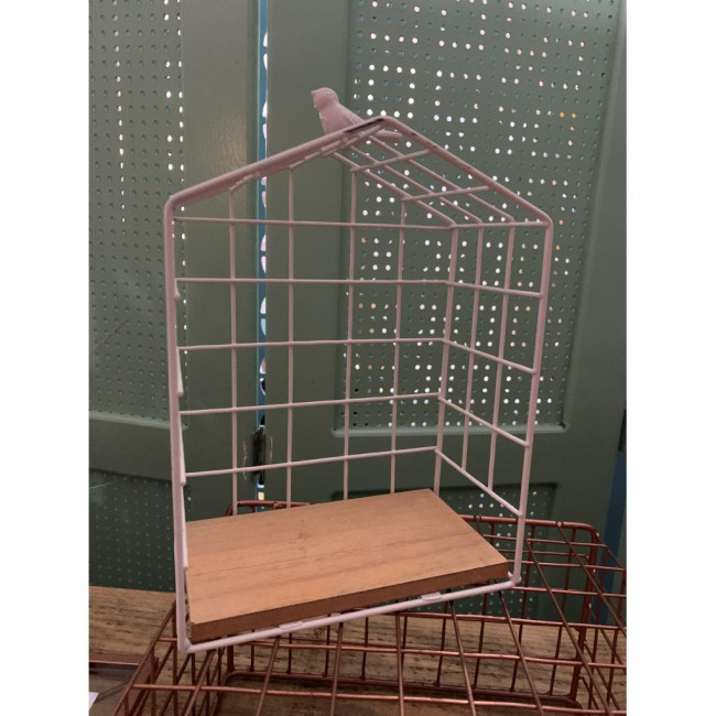 Gaiola quadrada branca G CASINHA
