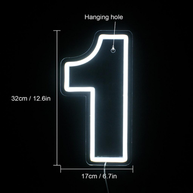 Número 1 led