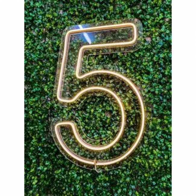 numero 5 led