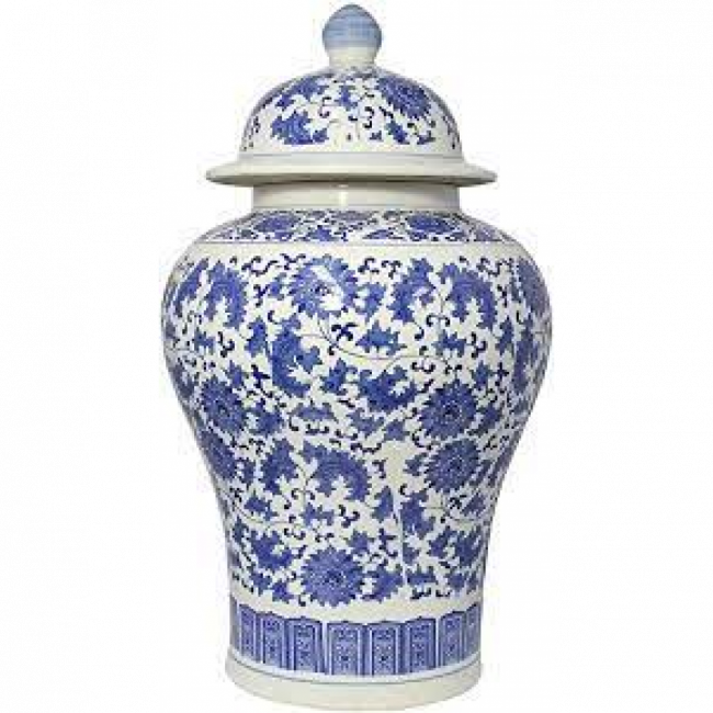 Potiche azul M