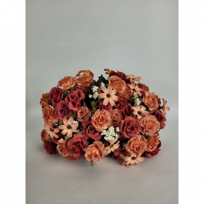 FLORES VERMELHA COM ALARANJADO