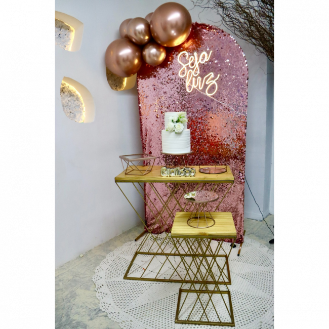 ROSE GOLD PAETÊ COM BALÃO