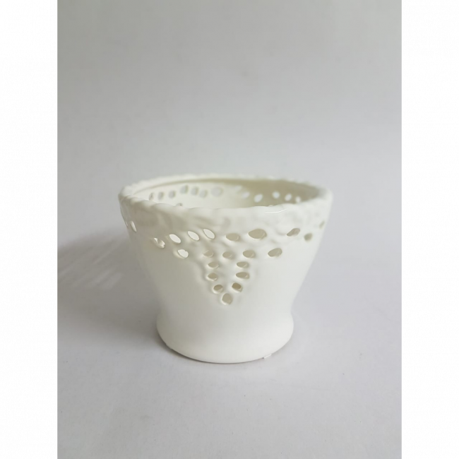 Vaso Rendado Branco P