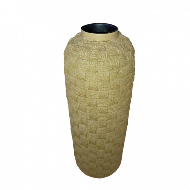 VASO BEGE RENDA/CORDAS (FIBRA G)