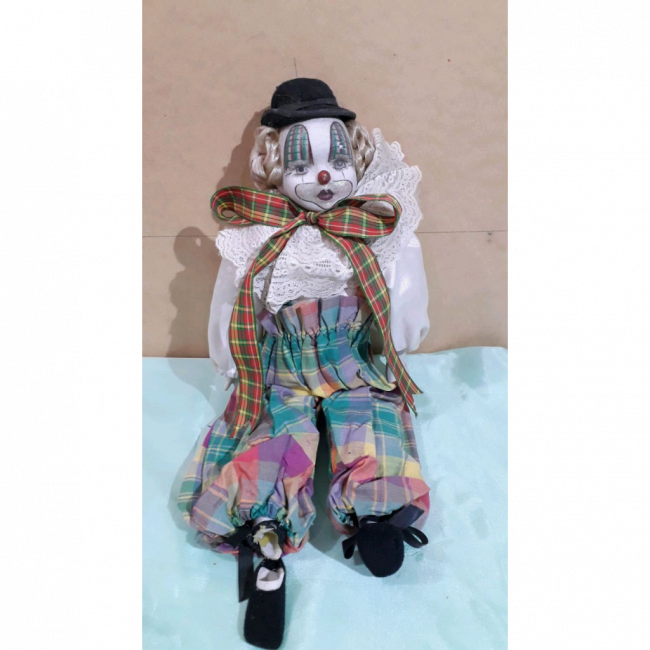 Palhaço cabeça porcelana